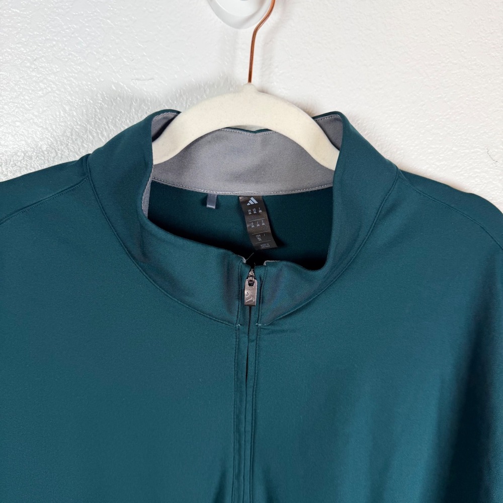 Adidas Mens 3XL Quarter Zip Pullover Dark Green Long Sleeve Ultimate 365 JL5322